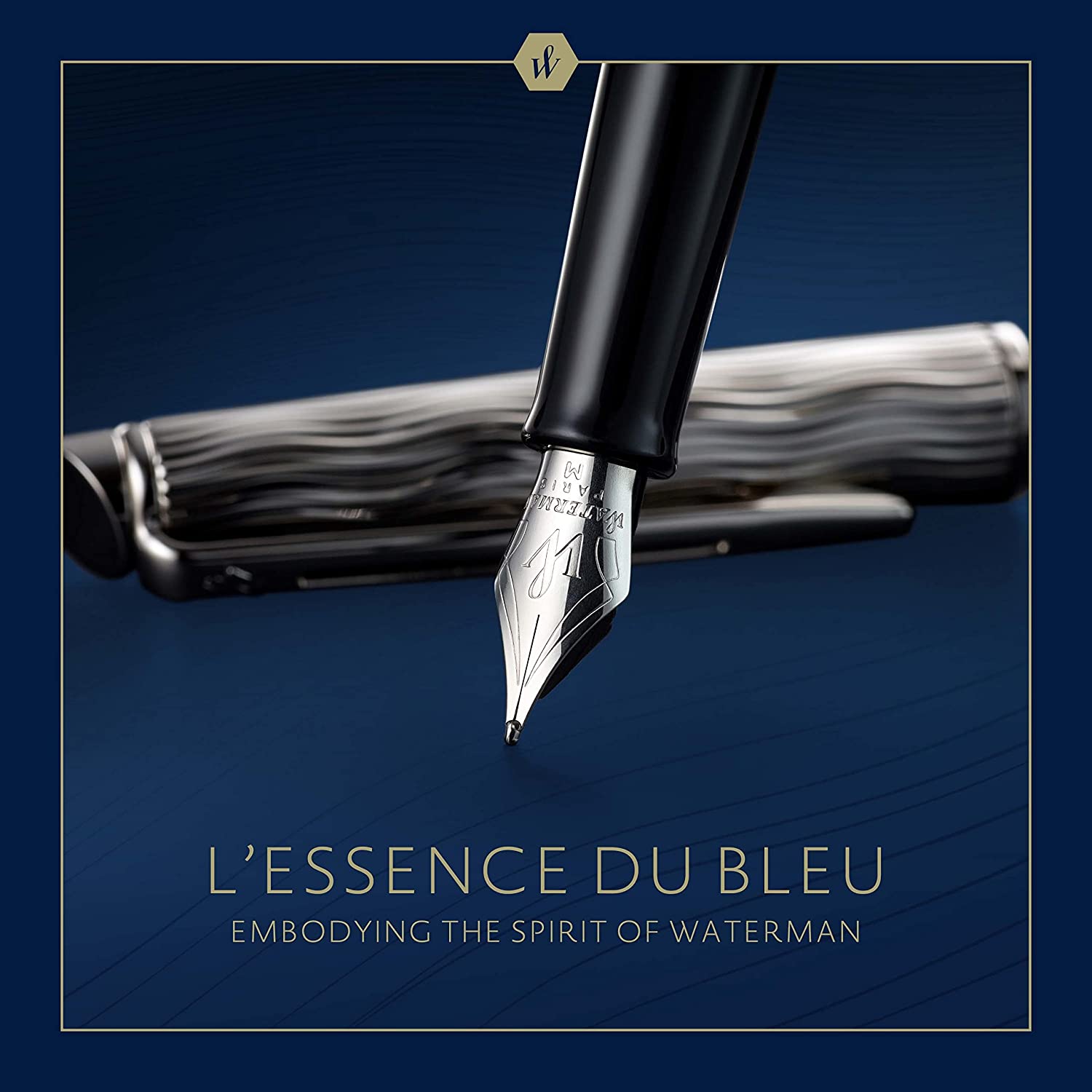 Stylo plume WATERMAN Hémisphère l'Essence du Bleu - Fine (F) - Bleu - 3026981664670