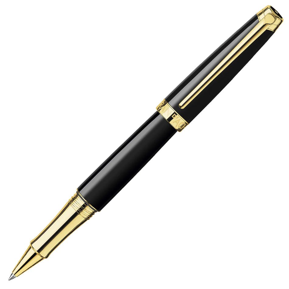 Stylo roller CARAN D'ACHE Léman Ebony Noir Plaqué Or - Fine (F) - Ebony noir plaqué or - -