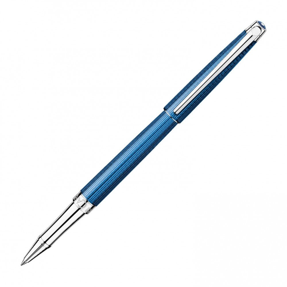 Stylo roller CARAN D'ACHE Léman Slim Grand Bleu - Fine (F) - Grand bleu - -