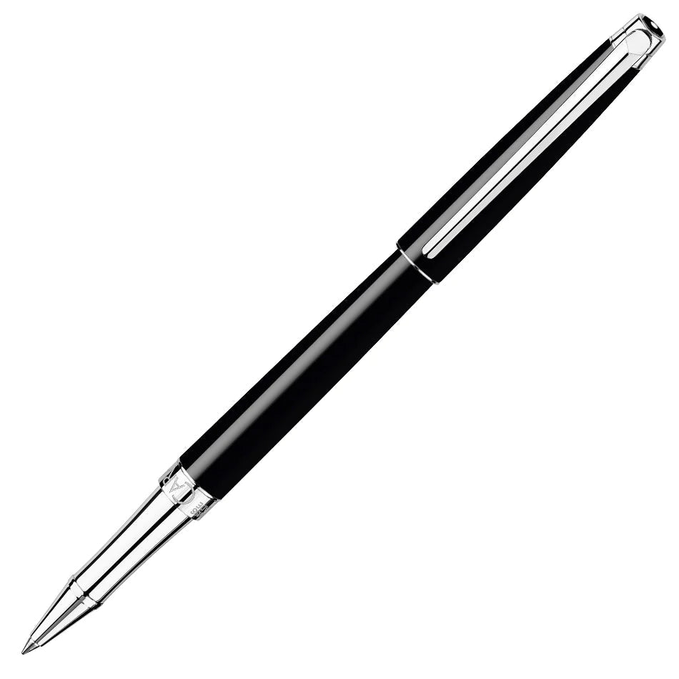 Stylo roller CARAN D'ACHE Léman Slim Noir Ébène - Fine (F) - Noir ébène - -