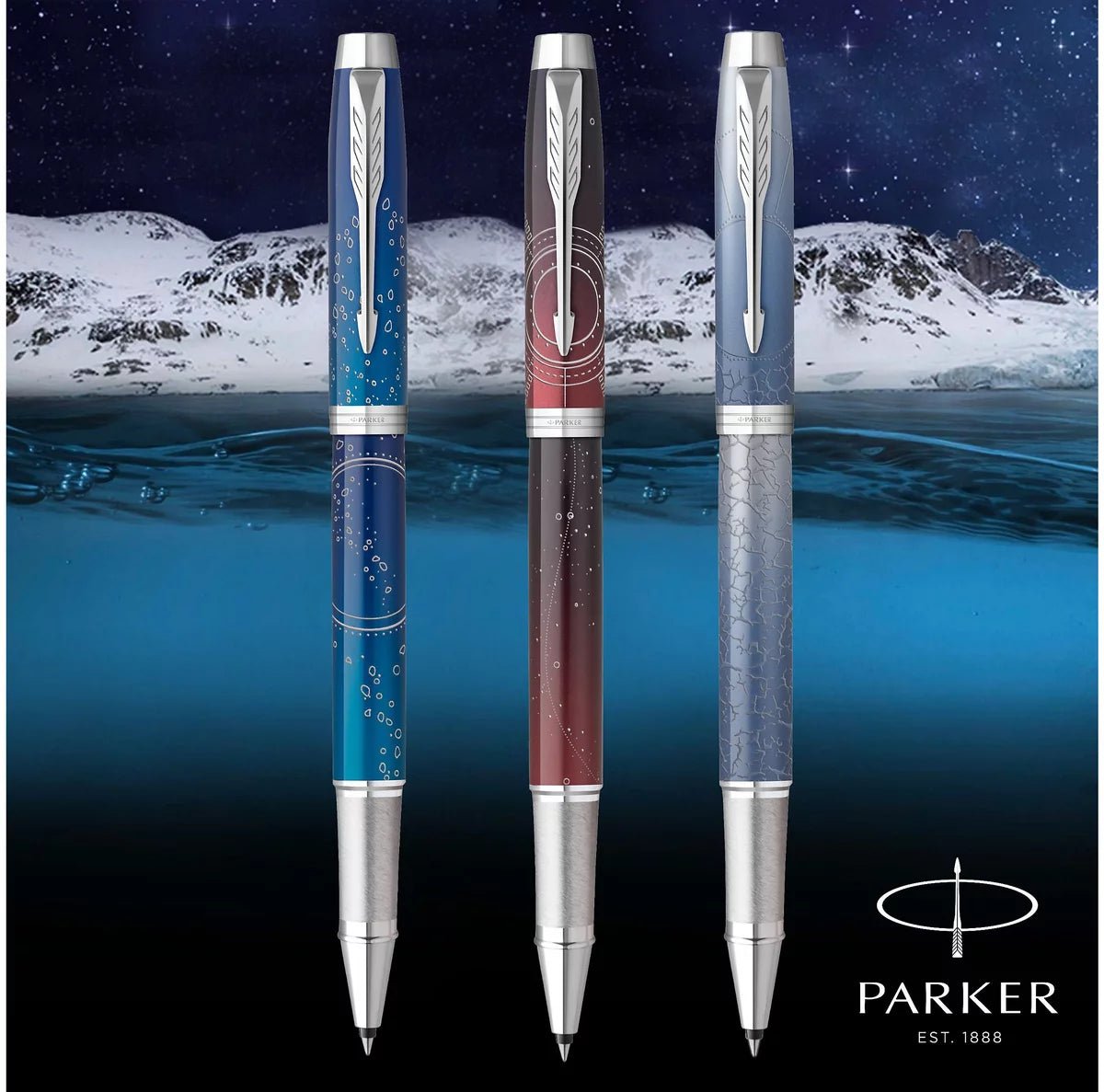 Stylo roller PARKER IM Premium Last Frontier - Fine (F) - Bleu - 3026981528606