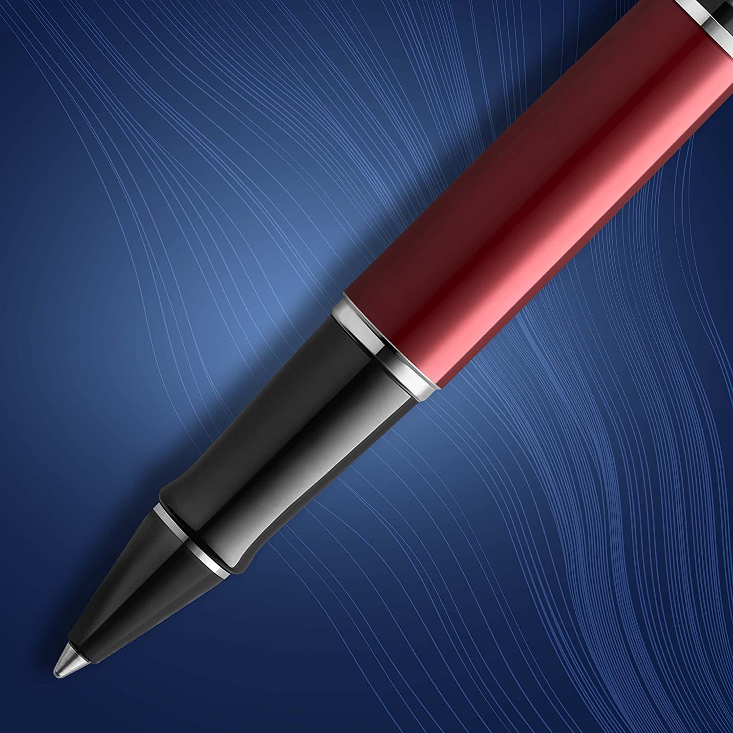 Stylo roller WATERMAN Expert CT - Medium (M) - Rouge Foncé - 3026980936525