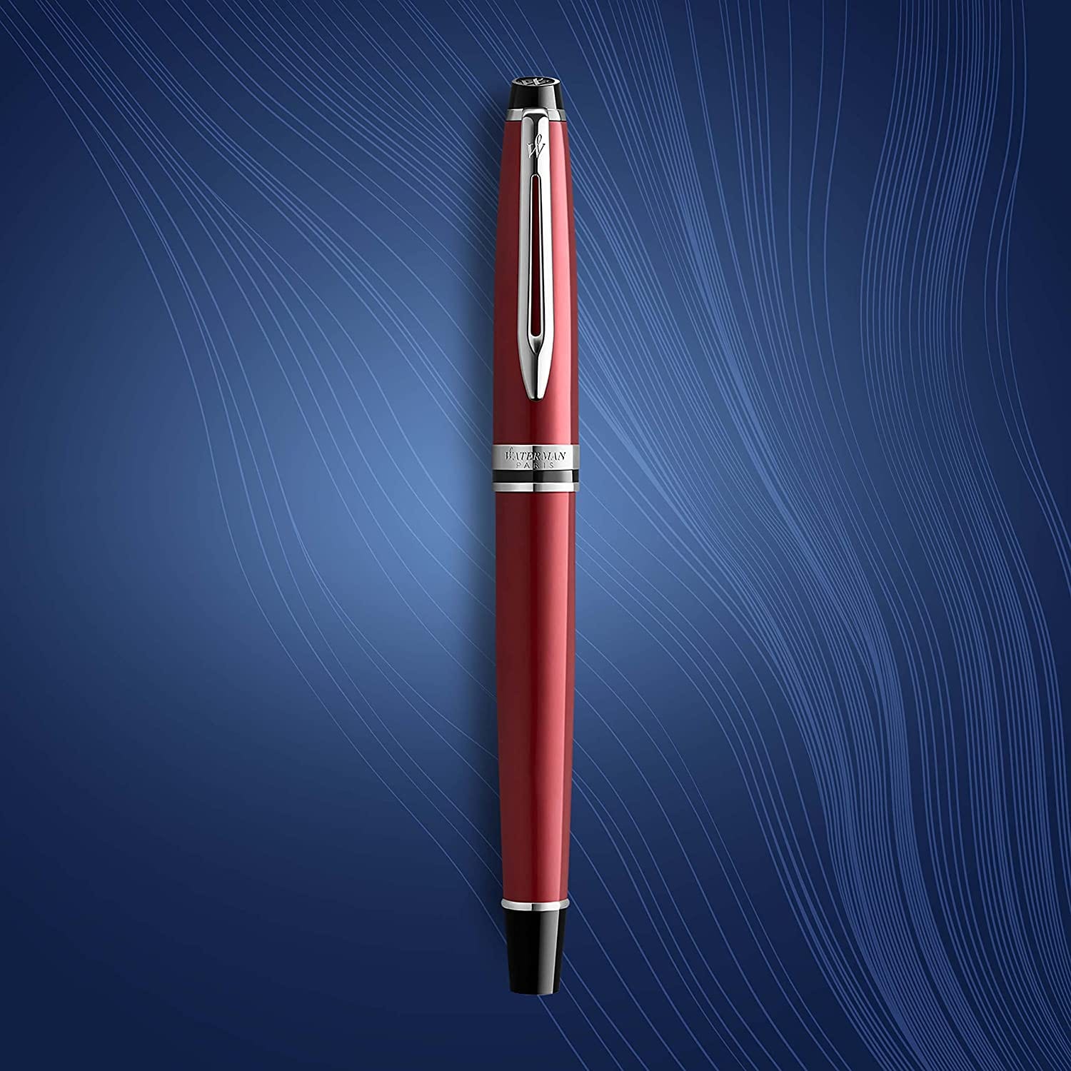 Stylo roller WATERMAN Expert CT - Medium (M) - Rouge Foncé - 3026980936525