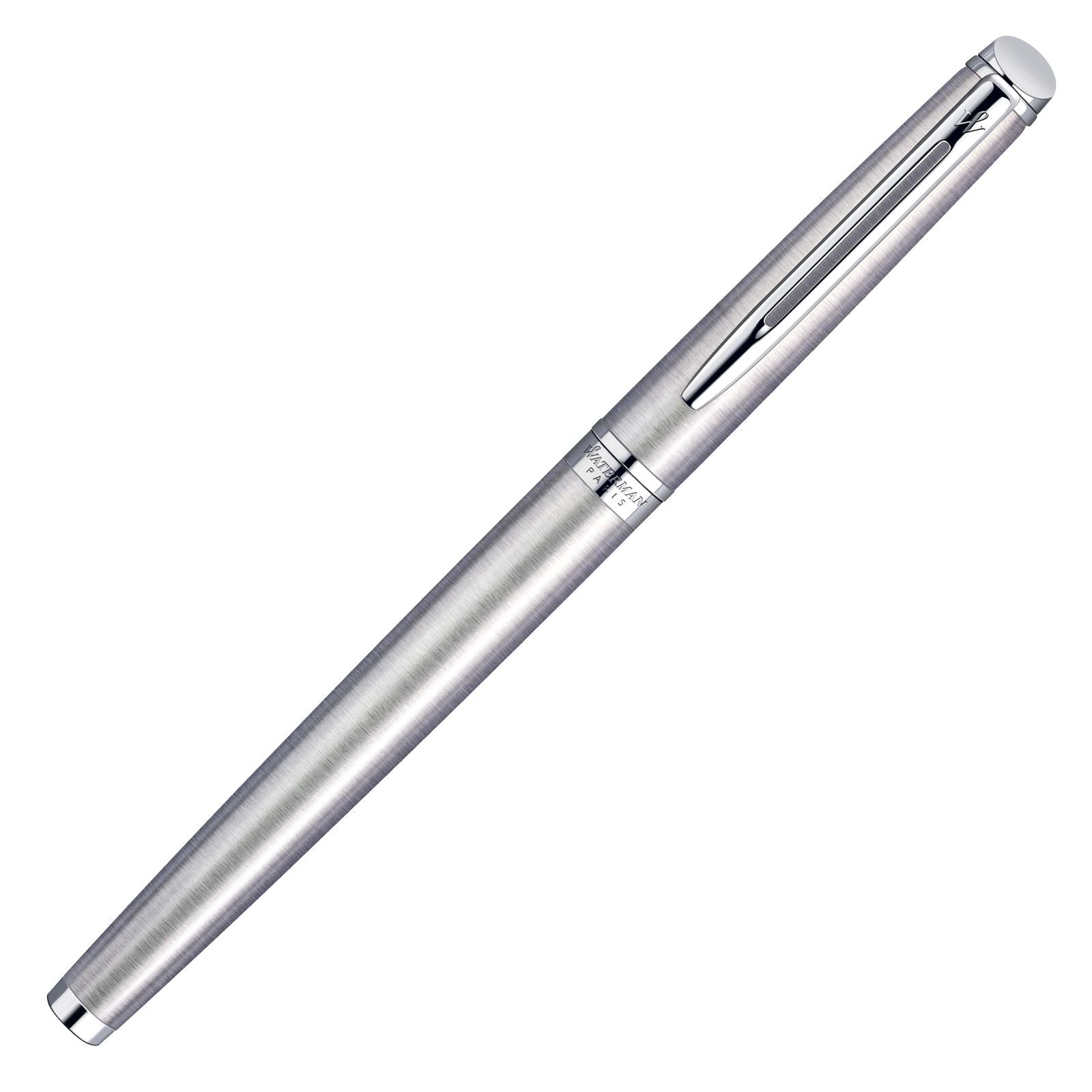 Stylo roller WATERMAN Hémisphère - Fine (F) - Acier Métallisé CT - -