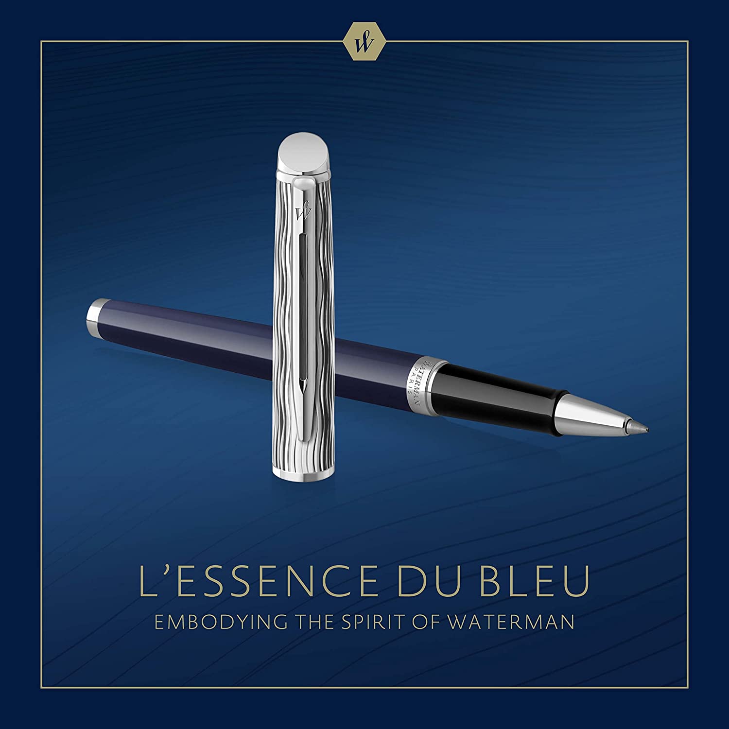 Stylo roller WATERMAN Hémisphère l'Essence du Bleu - Fine (F) - Bleu - 3026981664694
