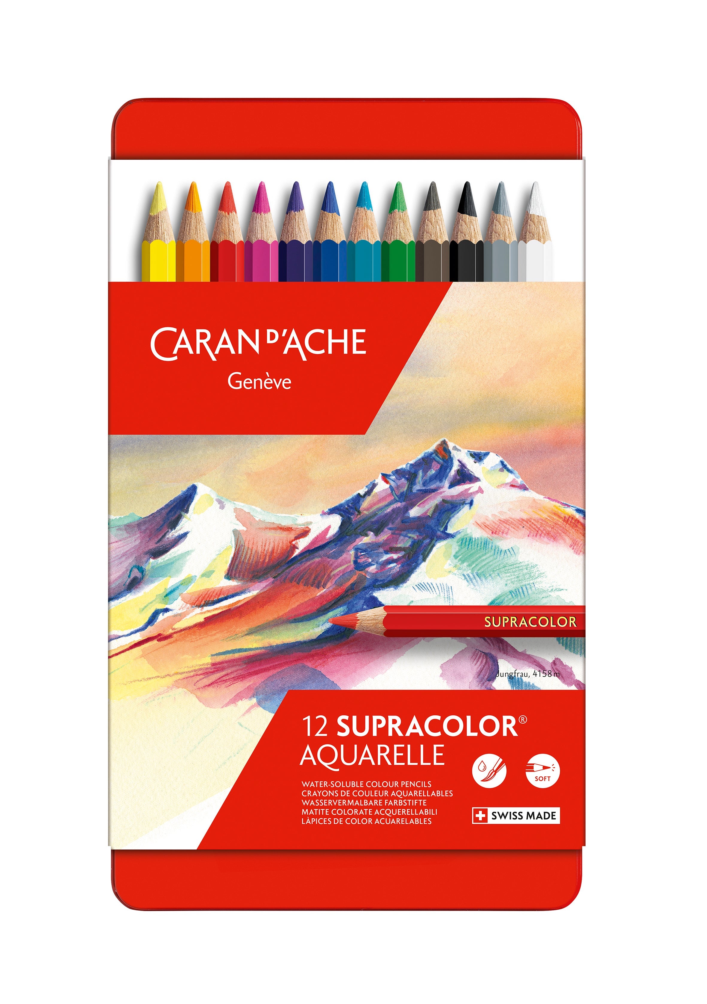 SUPRACOLOR Aquarelle - Boîte Métal 12 Couleurs - 7610186043123