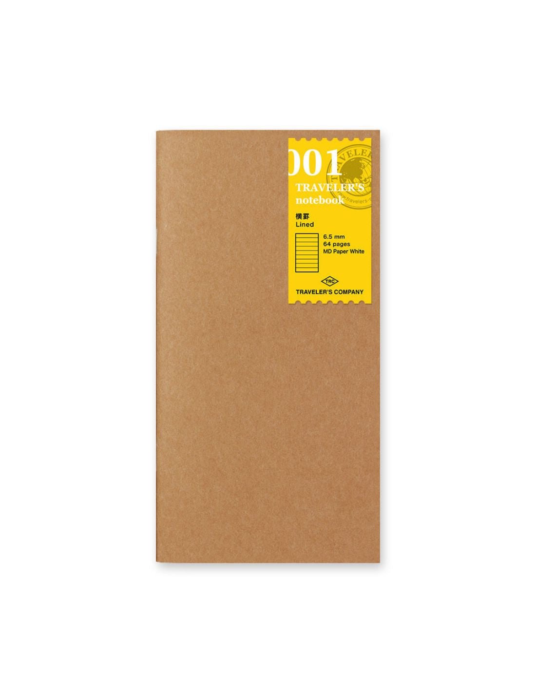 TRAVELER'S notebook 001 - carnet pages lignées (regular size) - TN Regular size - Ligné - 4902805142458