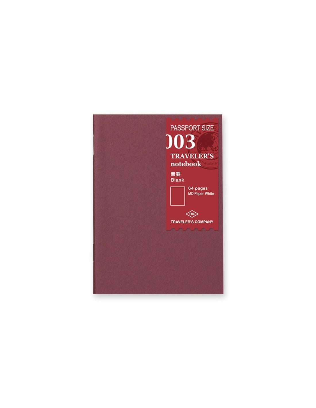 TRAVELER'S notebook 003 - carnet pages blanches (passport size) - TN Passport size - Uni - 4902805143707