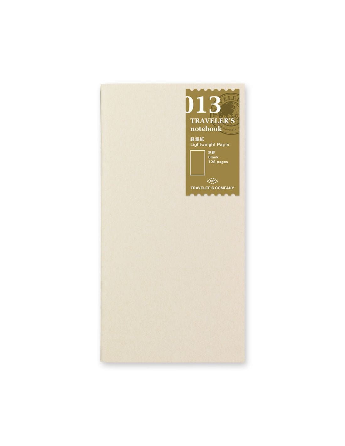 TRAVELER'S notebook 013 - carnet papier fin (regular size) - TN Regular size - Uni - 4902805142878