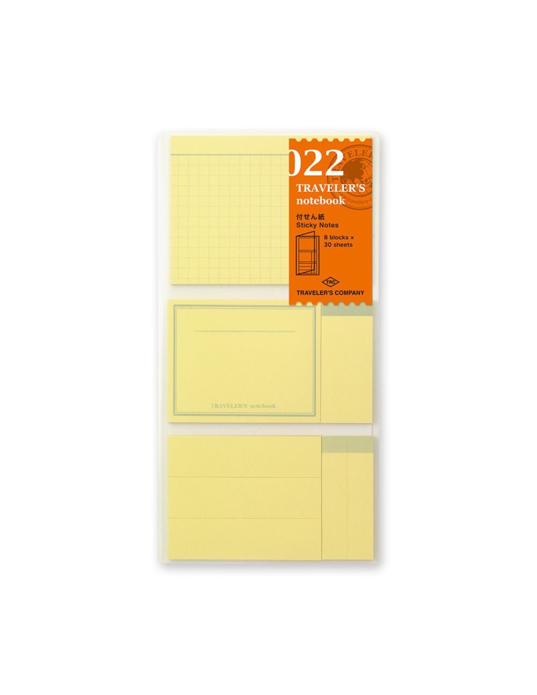 TRAVELER'S notebook 022 - notes adhésives (regular size) - TN Regular size - - 4902805143479