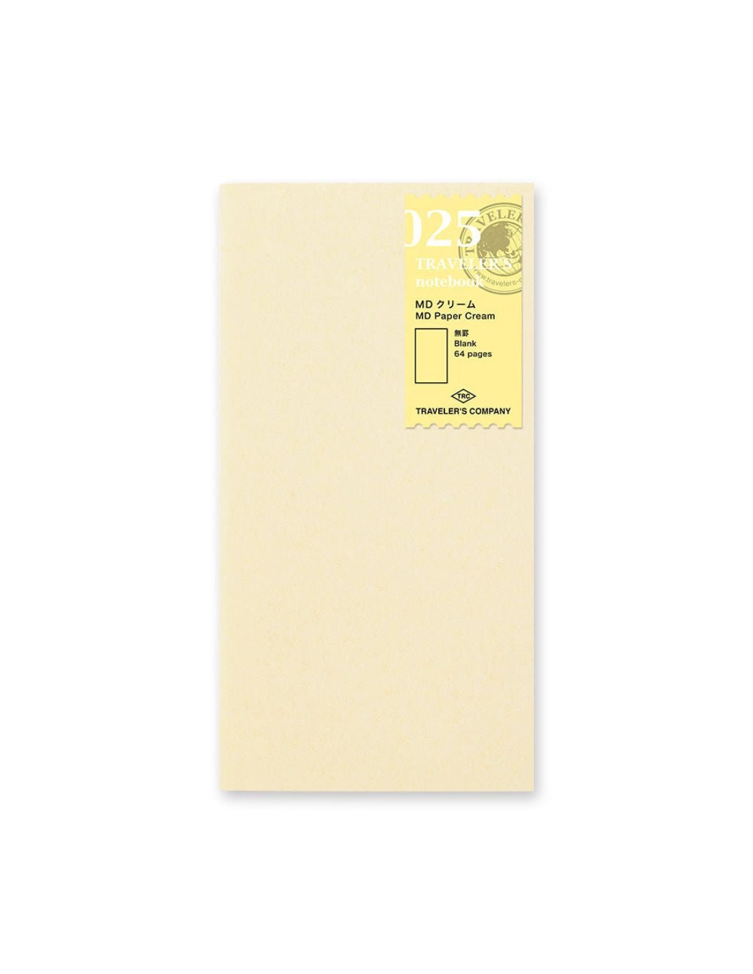 TRAVELER'S notebook 025 - carnet papier crème (regular size) - TN Regular size - Uni - 4902805143998