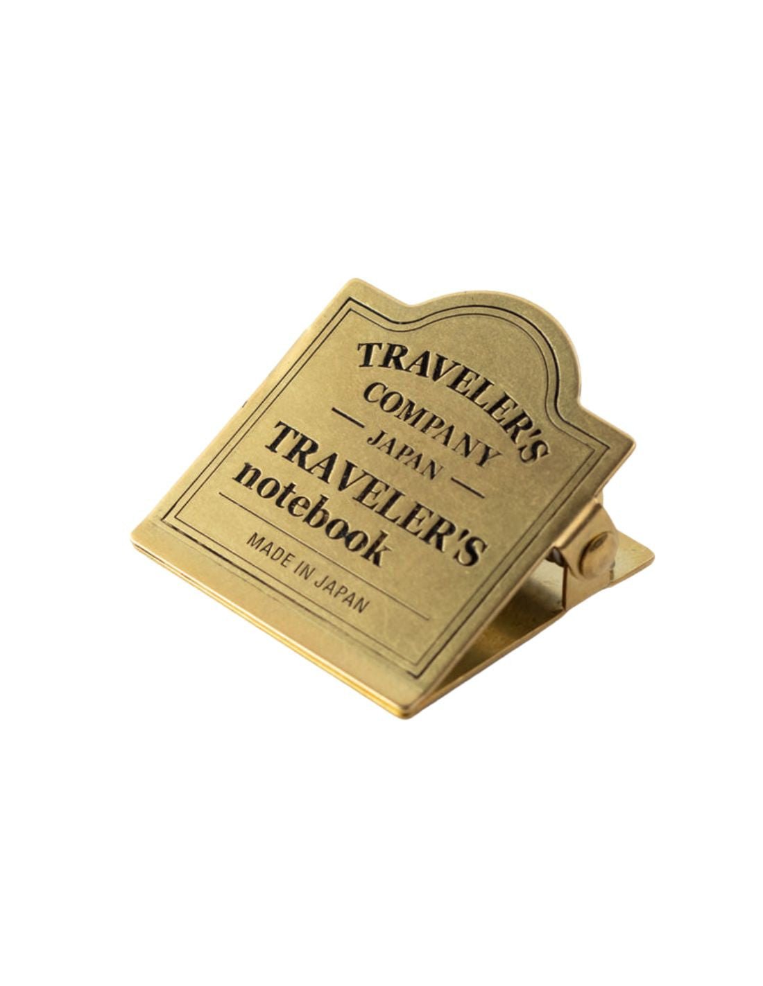 TRAVELER'S notebook 030 - clip logo en laiton - TN Passport size / TN Regular size - - 4902805430890