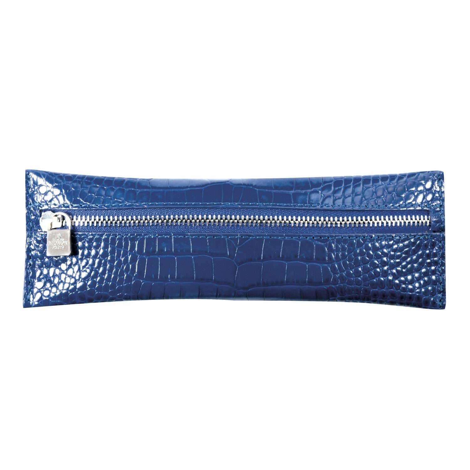 Trousse Plate Mignon Croco Savannah - Bleu - -